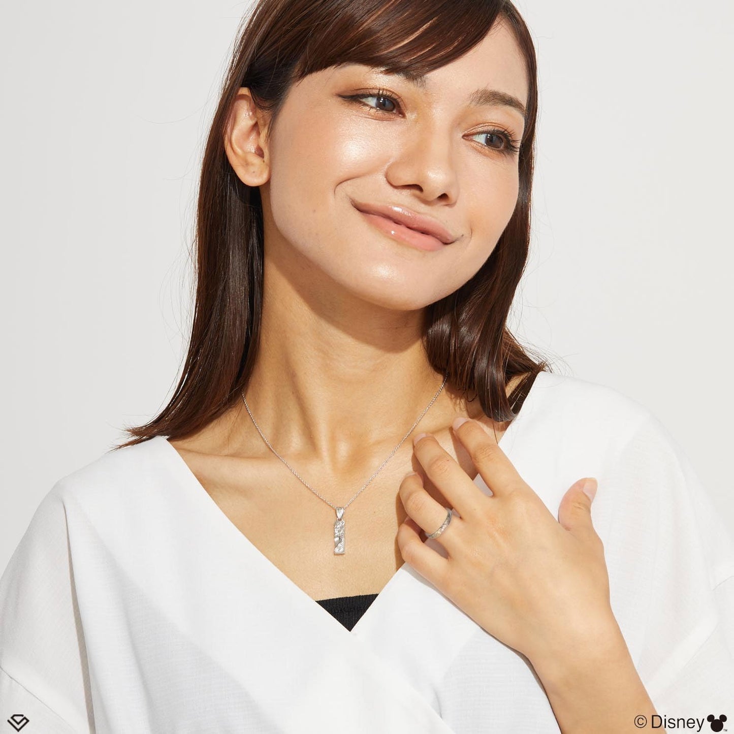 [ララクリスティー] ハワイアンジュエリー ディズニーコレクション ミッキー プルメリア ストレート リング lr58-0001-l