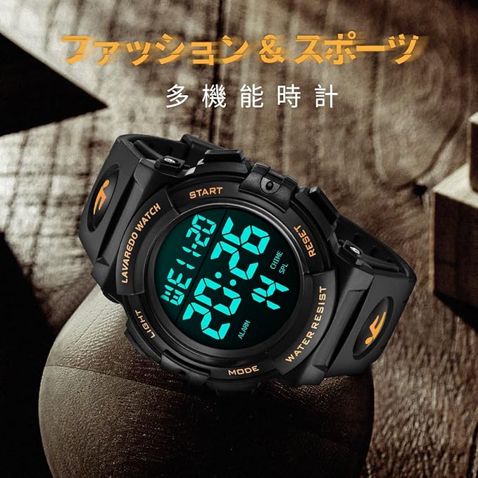 腕時計 メンズ デジタル 50メートル防水 日付 曜日 アラーム LED表示 多機能付き 防水腕時計 デジタル腕時計 スポーツウォッチ おしゃれ アウトドア 取扱説明書付き