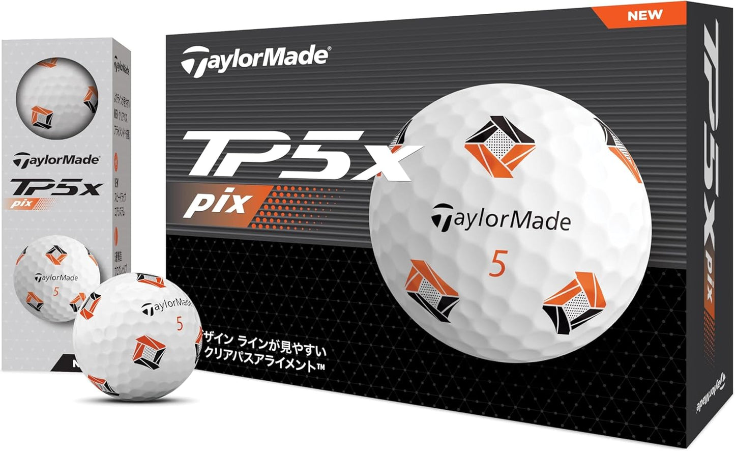 テーラーメイド(TAYLOR MADE) TMJ24 TP5/TP5 pix/TP5x/TP5x pix JPN 12個入り ゴルフボール 2024年モデル