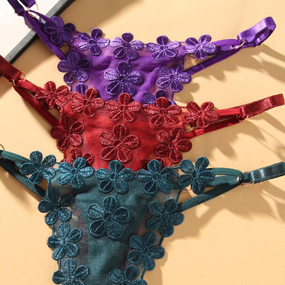 Stebcece 女性マッサージ Gストリング Tバックパンティ 真珠ビーズ Tバック