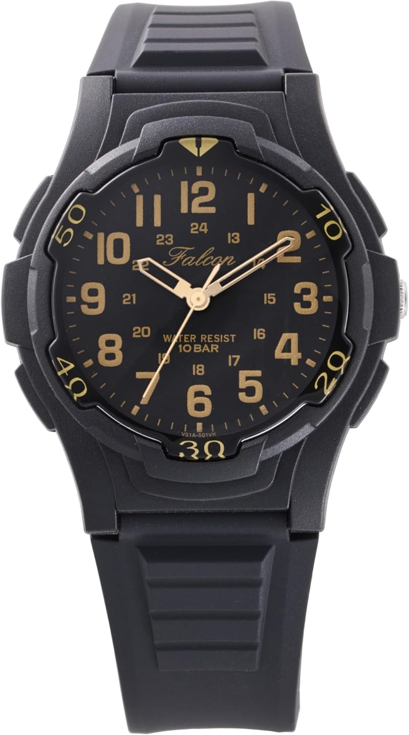 [シチズン Q&Q] 腕時計 アナログ 10気圧防水 ウレタンベルト VP84-854 メンズ ブラック