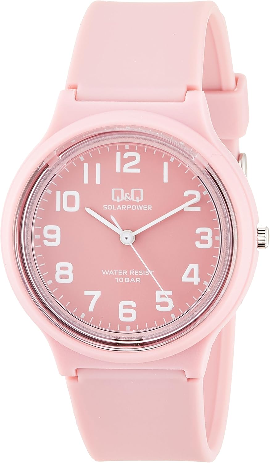 [シチズン Q&Q] アナログ ソーラー腕時計 10気圧防水 ウレタンベルト 電池交換不要 軽量 見やすい文字盤 シンプル E04A-004VK メンズ グレー