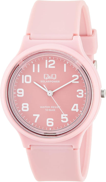 [シチズン Q&Q] アナログ ソーラー腕時計 10気圧防水 ウレタンベルト 電池交換不要 軽量 見やすい文字盤 シンプル E04A-004VK メンズ グレー