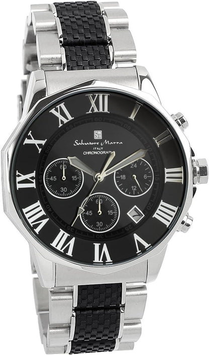 [サルバトーレマーラ] 腕時計 ウォッチ クロノグラフ 10気圧防水 ビジネス フォーマル イタリアブランド 限定モデル メンズ SM15104 (ブラック×ピンクゴールド) [並行輸入品]