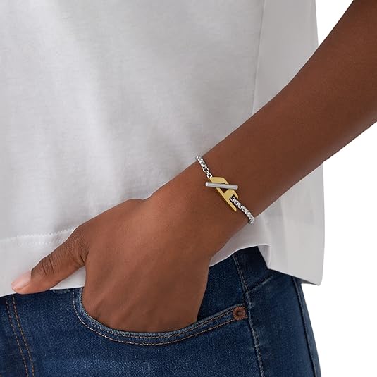 Diesel オールジェンダー ステンレススチールブレスレット, One Size, 金属, 宝石なし