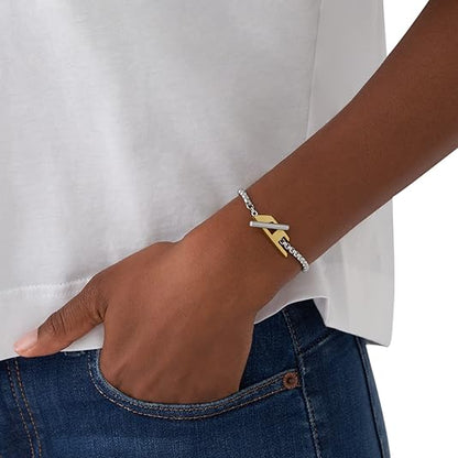 Diesel オールジェンダー ステンレススチールブレスレット, One Size, 金属, 宝石なし