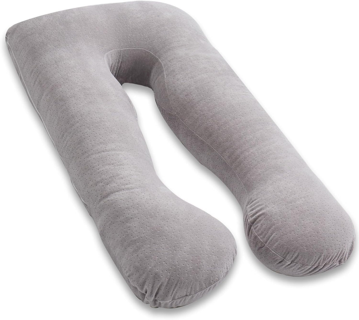 Awesling U字型抱き枕 全身枕 授乳クッション グレー
