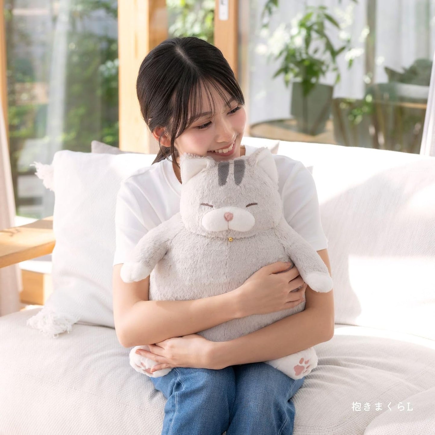 りぶはあと はちわれのかつお 抱き枕 ぬいぐるみ Mサイズ 全長約26cm