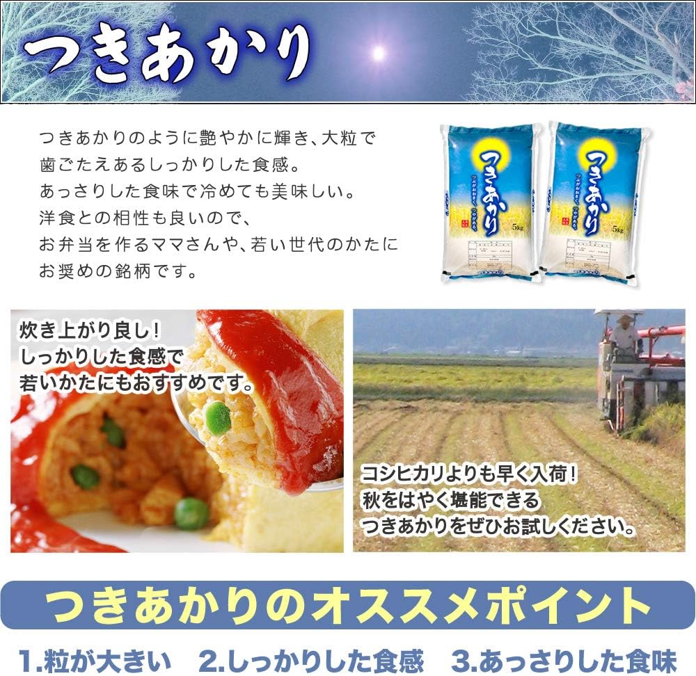 新米 令和7年産 新潟産 つきあかり 10kg(5kg×2袋)