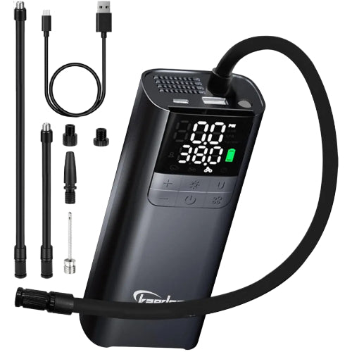 Kaedear(カエディア) バイク 空気入れ バイク用 エアポンプ 電動 エアーポンプ 電動空気入れ 充電式 usb スマートエアポンプ 2000mah×2 合計4000mah/14.8wha 150PSI typeC オートバイ 自転車 車 モバイルコンプレッサー KDR-AP1