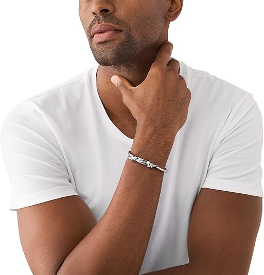 Diesel オールジェンダー ステンレススチールブレスレット, One Size, 金属, 宝石なし