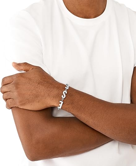 Diesel オールジェンダー ステンレススチールブレスレット, One Size, 金属, 宝石なし