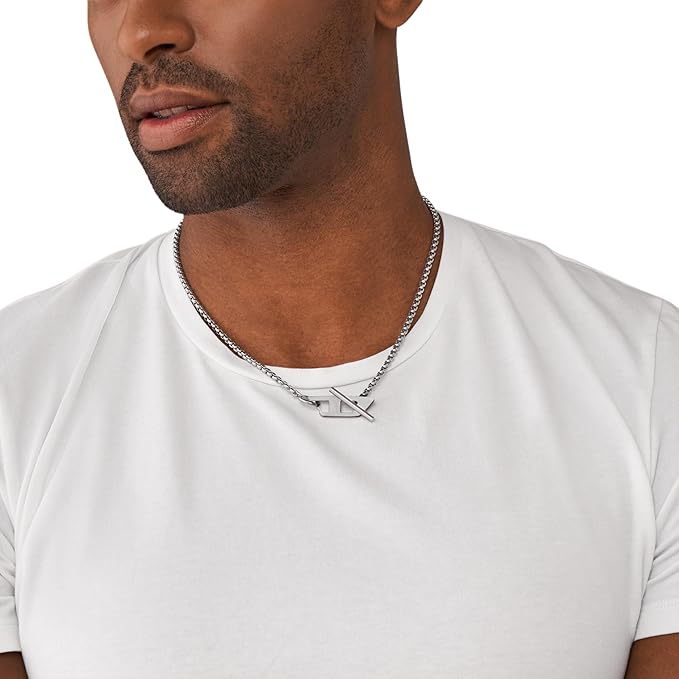 Diesel（ディーゼル）ステンレス製チェーンネックレス メンズ