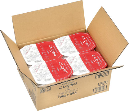 Yahooパックご飯 新潟県産こしひかり 200g×20個(白米) 特別栽培米