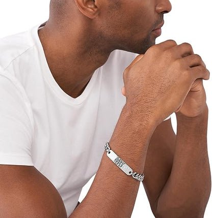 Diesel オールジェンダー ステンレススチールブレスレット, One Size, 金属, 宝石なし