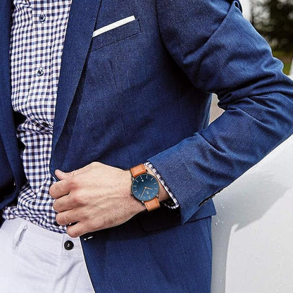 [BEN NEVIS] 腕時計 メンズ シンプル おしゃれ 薄型 カジュアル 日付表示 防水 アナログ クォーツ時計 メッシュ バンド ブラック