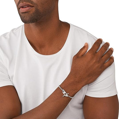 Diesel オールジェンダー ステンレススチールブレスレット, One Size, 金属, 宝石なし