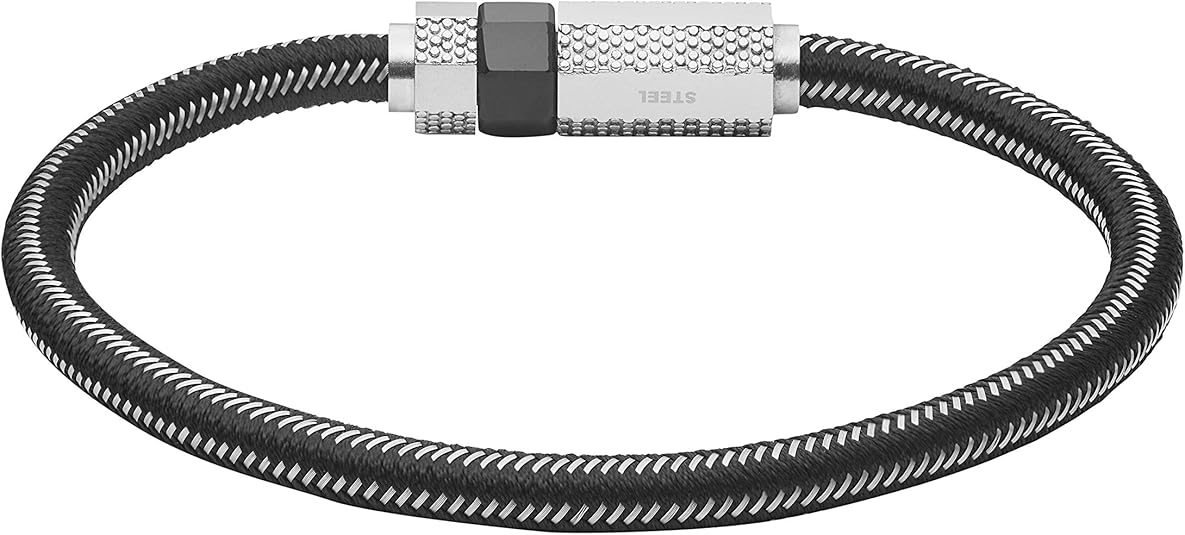 Diesel オールジェンダー ステンレススチールブレスレット, One Size, 金属, 宝石なし