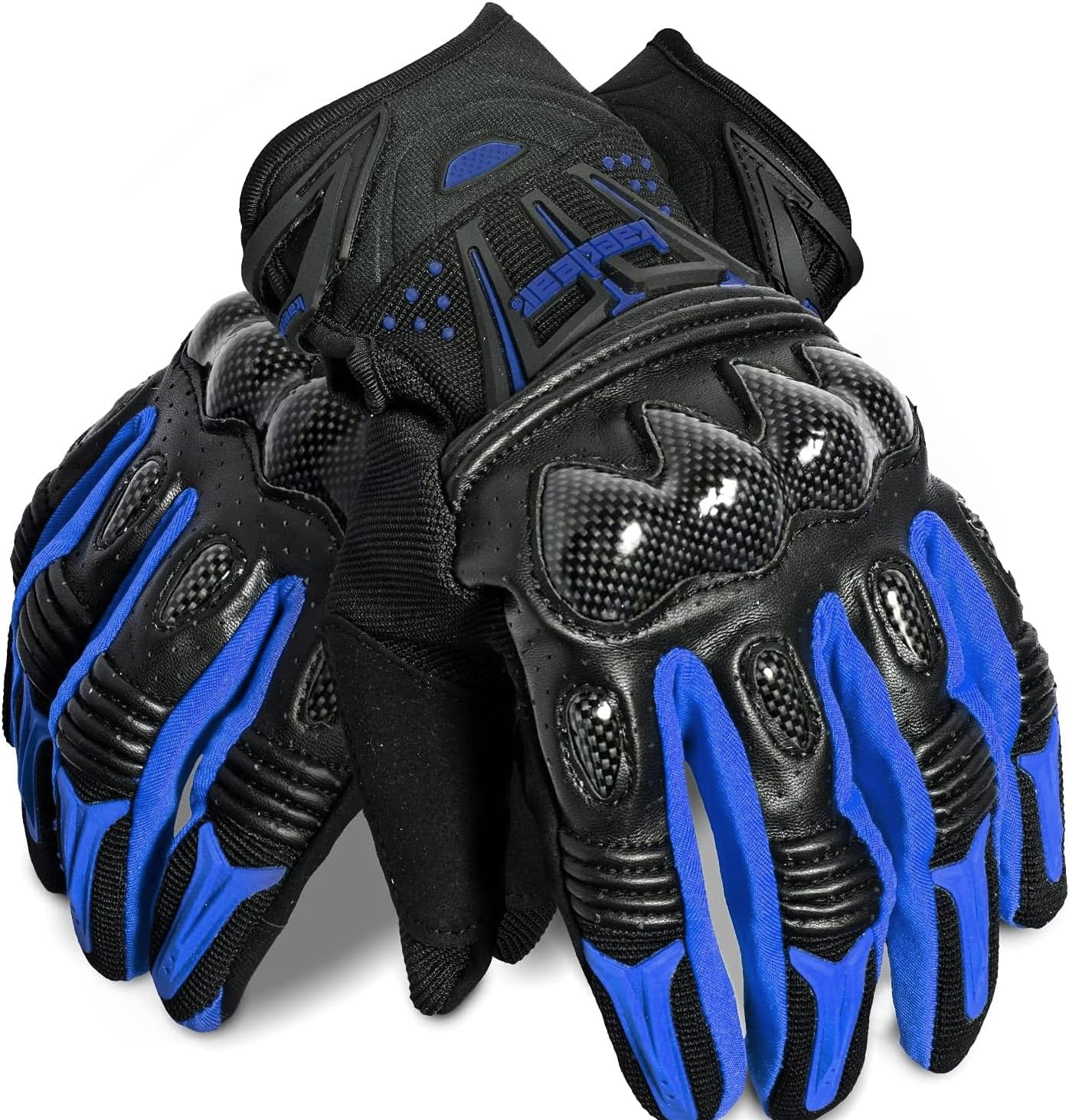 Kaedear(カエディア) バイク グローブ スマホ 対応 バイク用 ゴートスキン 本革 パンチング レザー カーボン プロテクター スマートフォン タッチパネル 対応 すべり止め 春夏秋用 耐衝撃 通気性 メンズ KDR-GL1