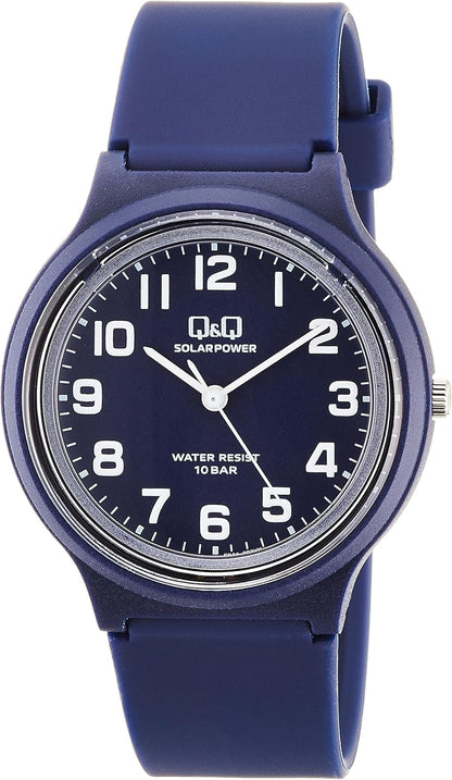 [シチズン Q&Q] アナログ ソーラー腕時計 10気圧防水 ウレタンベルト 電池交換不要 軽量 見やすい文字盤 シンプル E04A-004VK メンズ グレー