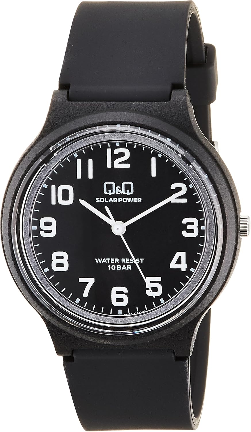 [シチズン Q&Q] アナログ ソーラー腕時計 10気圧防水 ウレタンベルト 電池交換不要 軽量 見やすい文字盤 シンプル E04A-004VK メンズ グレー