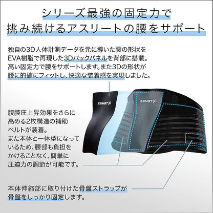 ザムスト（ZAMST）動きやすさと固定力を兼ね備えた 腰サポーター ZWシリーズ  男女兼用・簡単着脱・圧迫力調節可能・高通気性