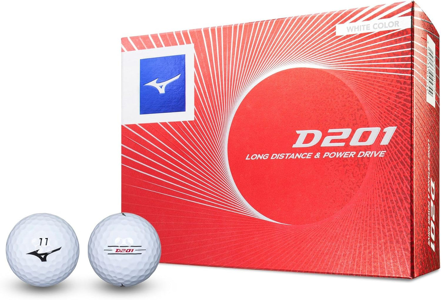 MIZUNO(ミズノ) ゴルフボール D201 飛距離追及型ボール 対応ヘッドスピード35m/s以上 ソフトなフィーリング 2ピース構造