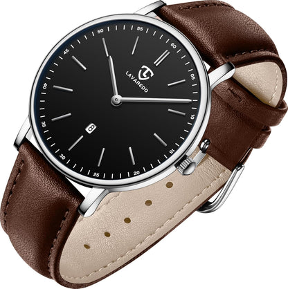 [BEN NEVIS] 腕時計 メンズ シンプル おしゃれ 薄型 カジュアル 日付表示 防水 アナログ クォーツ時計 メッシュ バンド ブラック