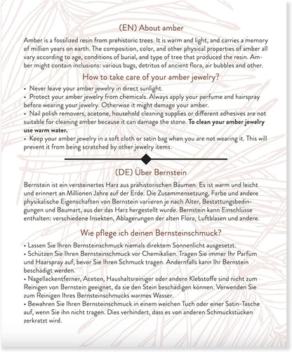 Amber by Mazukna 琥珀ピアス ブルーアンバー Silver925 ゴールドプレーティング レバーバック レディース