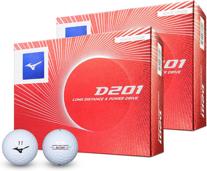 MIZUNO(ミズノ) ゴルフボール D201 飛距離追及型ボール 対応ヘッドスピード35m/s以上 ソフトなフィーリング 2ピース構造