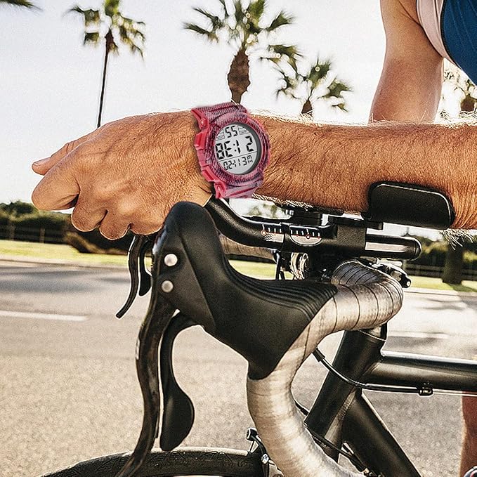 腕時計 メンズ デジタル 50メートル防水 日付 曜日 アラーム LED表示 多機能付き 防水腕時計 デジタル腕時計 スポーツウォッチ おしゃれ アウトドア 取扱説明書付き