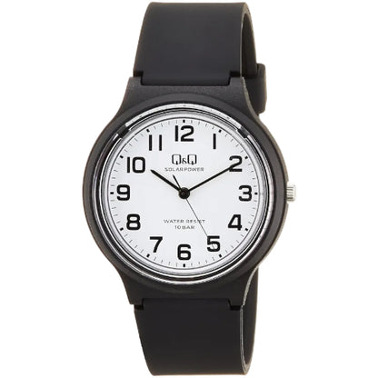 [シチズン Q&Q] アナログ ソーラー腕時計 10気圧防水 ウレタンベルト 電池交換不要 軽量 見やすい文字盤 シンプル E04A-004VK メンズ グレー