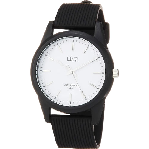 [シチズン Q&Q] 腕時計 アナログ 防水 ウレタンベルト VS40-002 メンズ ブラック