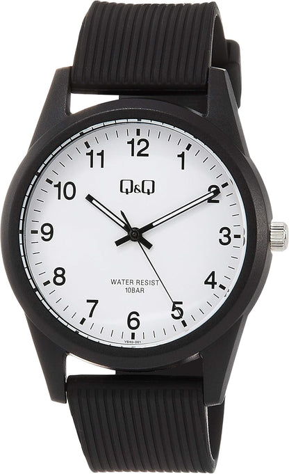 [シチズン Q&Q] 腕時計 アナログ 防水 ウレタンベルト VS40-002 メンズ ブラック
