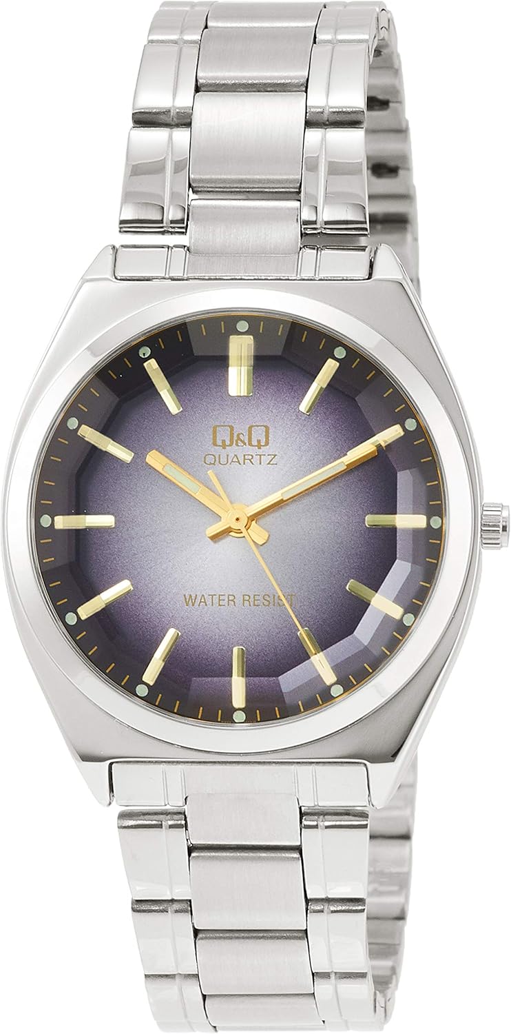 [シチズン Q&Q] 腕時計 アナログ 防水 メタルバンド QB78-201 メンズ シルバー