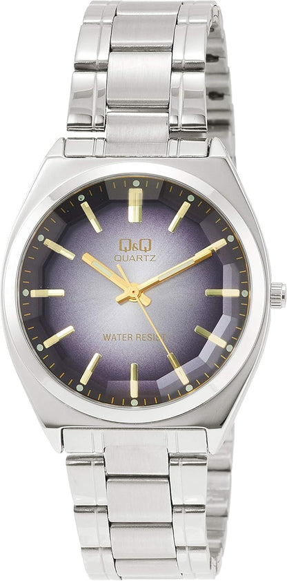 [シチズン Q&Q] 腕時計 アナログ 防水 メタルバンド QB78-201 メンズ シルバー