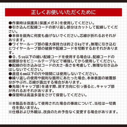 エーモン(amon) 配線ガイド フレックスタイプ 配線通し 狭い箇所や遠い箇所までの配線に ワイヤー全長約1m 4931 販売ルート限定品