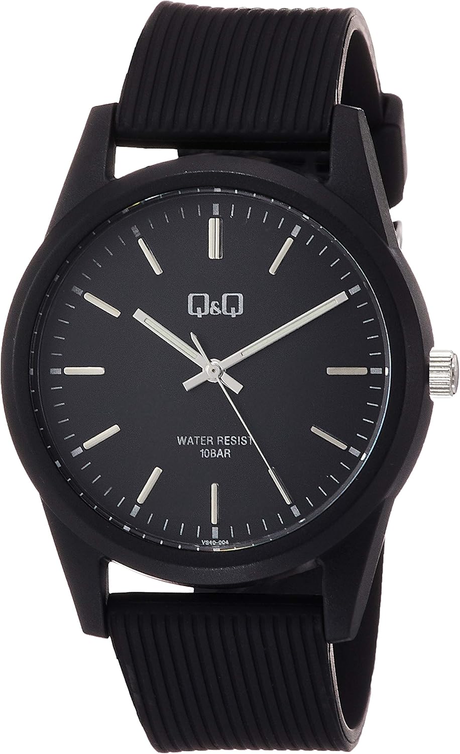 [シチズン Q&Q] 腕時計 アナログ 防水 ウレタンベルト VS40-002 メンズ ブラック