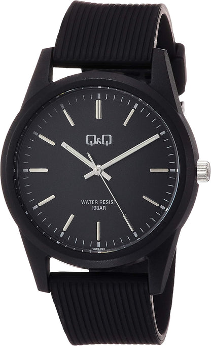 [シチズン Q&Q] 腕時計 アナログ 防水 ウレタンベルト VS40-002 メンズ ブラック