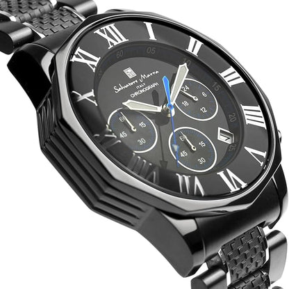 [サルバトーレマーラ] 腕時計 ウォッチ クロノグラフ 10気圧防水 ビジネス フォーマル イタリアブランド 限定モデル メンズ SM15104 (ブラック×ピンクゴールド) [並行輸入品]