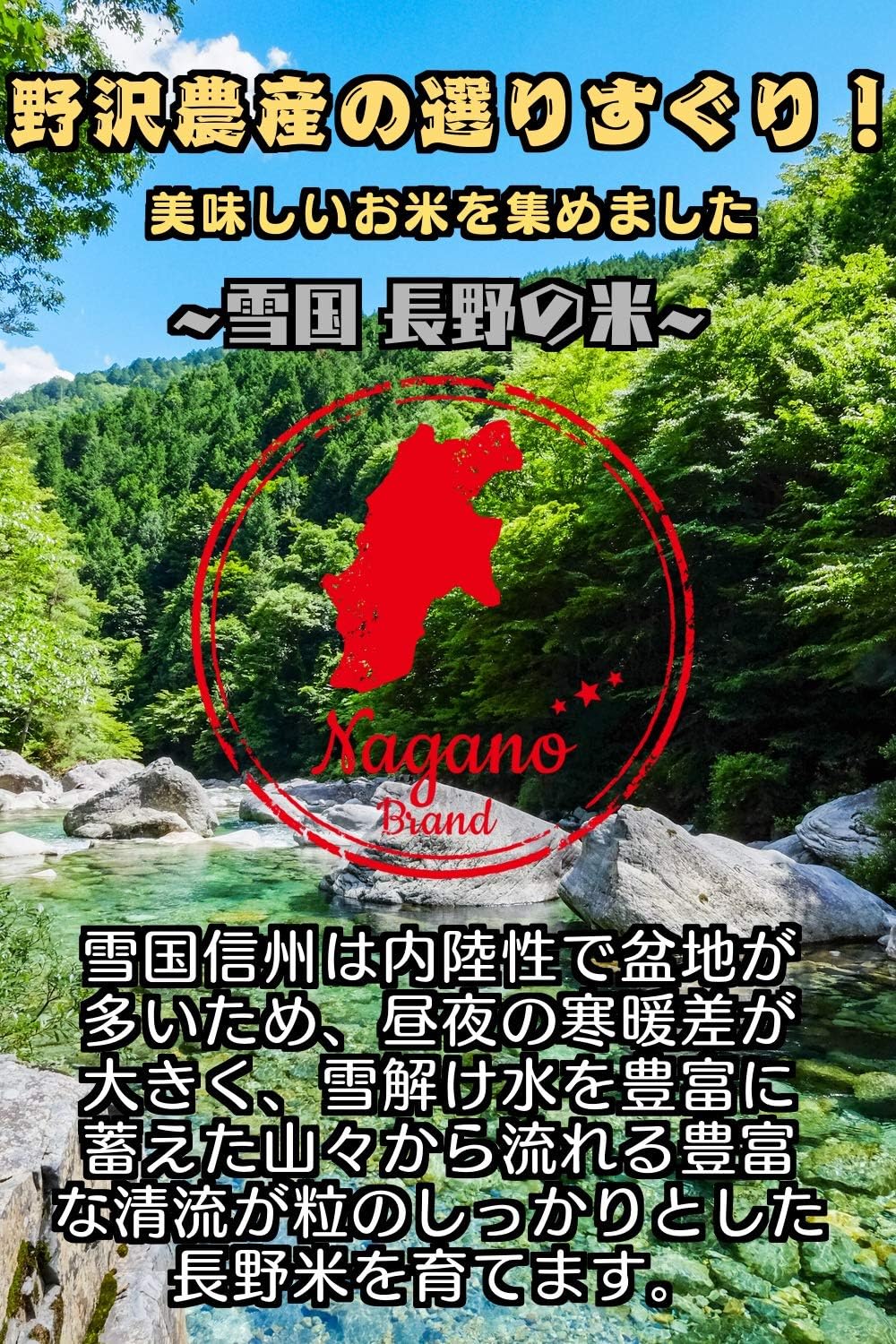 野沢農産 新米 令和7年産 お米 長野県産 無洗米 (30kg, つきあかり)