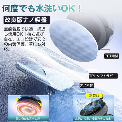 スマホホルダー 車 ワイヤレス充電 マグネット MagSafe対応 15W急速充電 360°回転 折りたたみ式