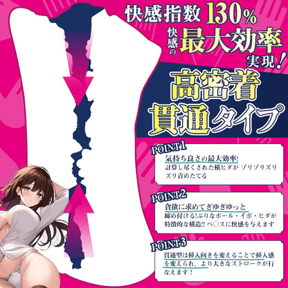 【寝取られ日記】2穴リアル構造オナホール｜強刺激きつめ貫通タイプ｜670g高重量・高密度素材｜男性用アダルトグッズ