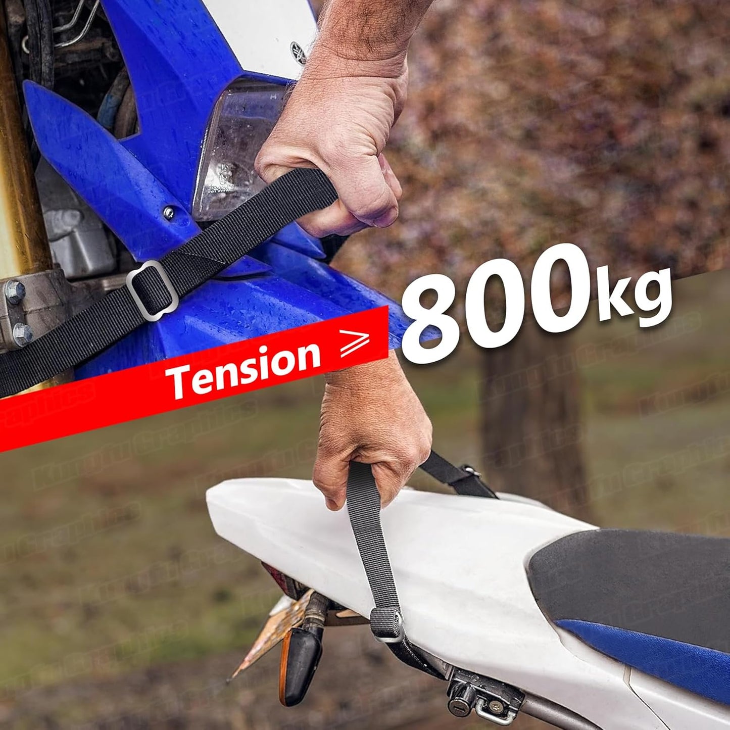 スズキ SUZUKI ホンダ HONDA オフロードバイク ダートバイク オートバイ リアレスキューストラップ プルドラッグベルト 牽引ロープ 調整可能