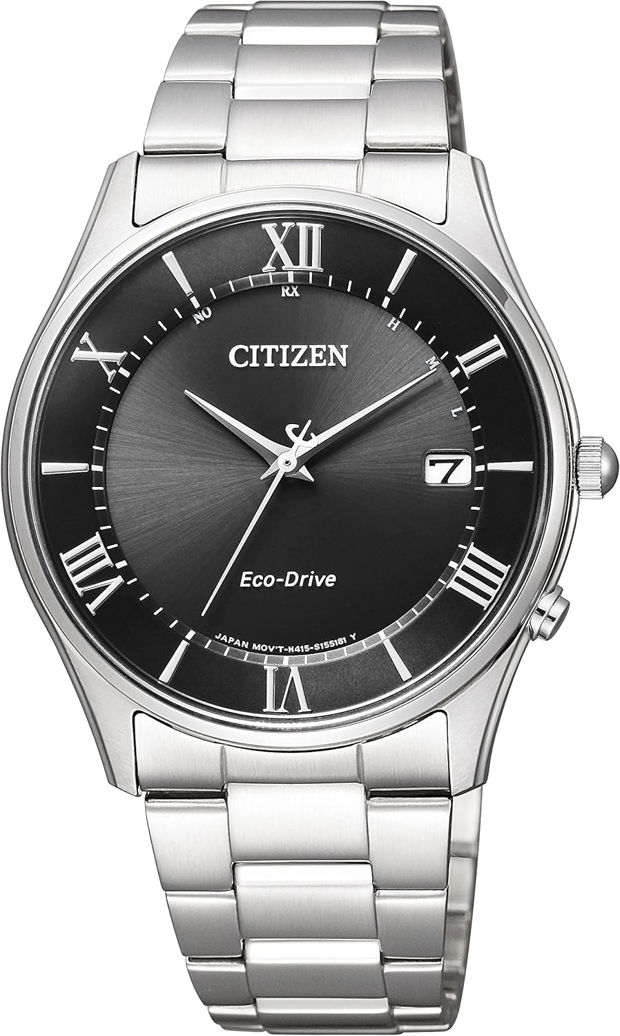 [CITIZEN] 腕時計 CITIZEN COLLECTION (電波時計/防水/薄型) AS1064-53E 光発電エコ・ドライブ NIGHT COLOUR EDITION サファイアガラス メンズ ビジネス アナログ シンプル 日付 秒針ブラック 黒 電波ソーラー
